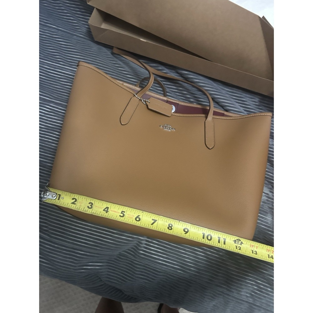NWT Coach CR111 Leather City Tote Shoulder Bag - Picture 5 of 7